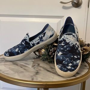 Rothy’s X The Butcher’s Daughter Indigo Shibori Slip On Sneakers